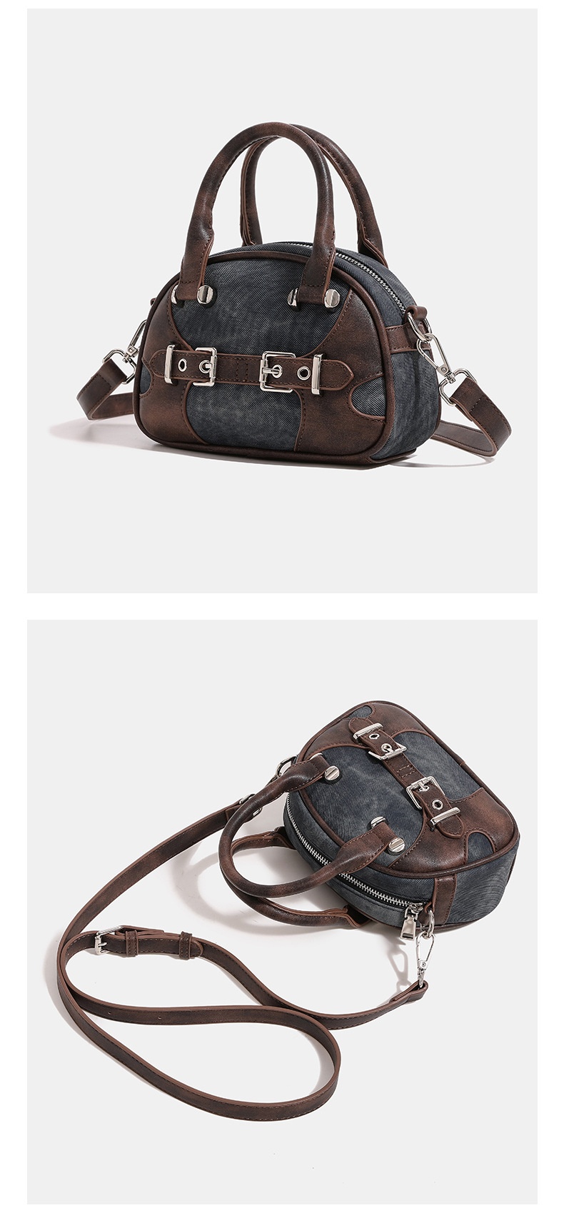 New Niche Classic Retro High-grade Boston Portable Shoulder Crossbody Fashion Pillow Bag