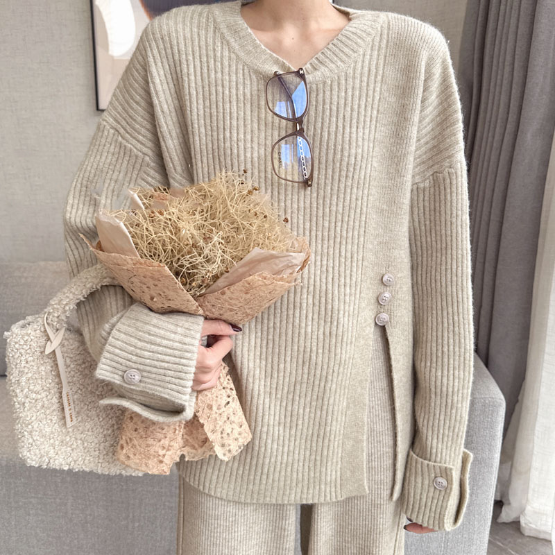 Nursing Wear Outing Hot Mom Wide-leg Pants Age-reducing Breastfeeding Set