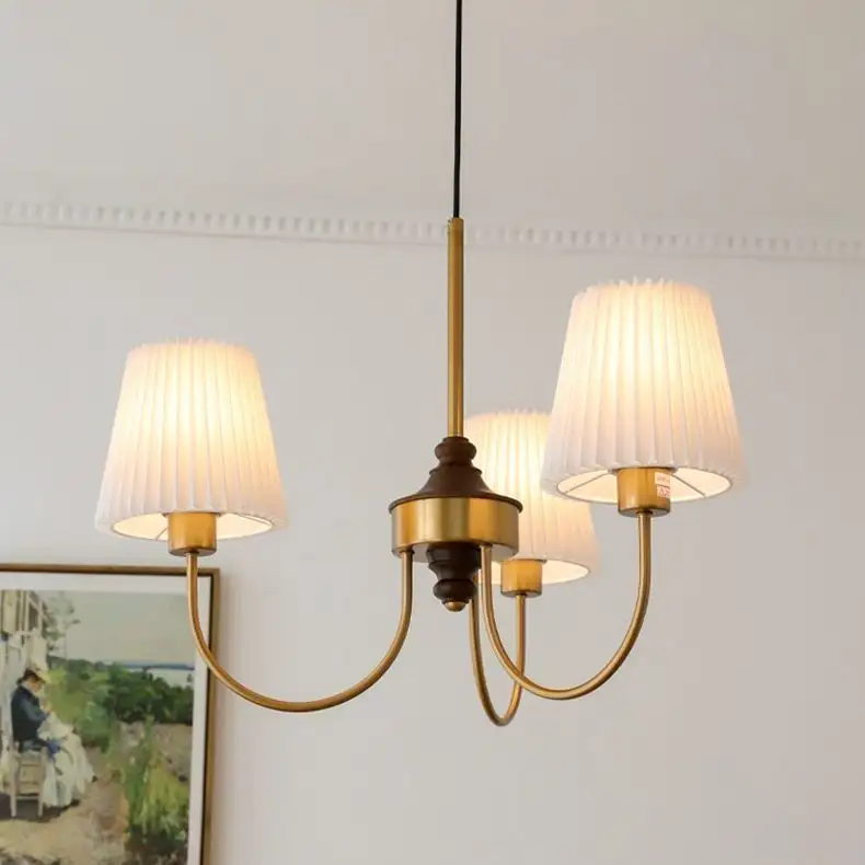 American Modern Pleated Room Bedroom Chandelier
