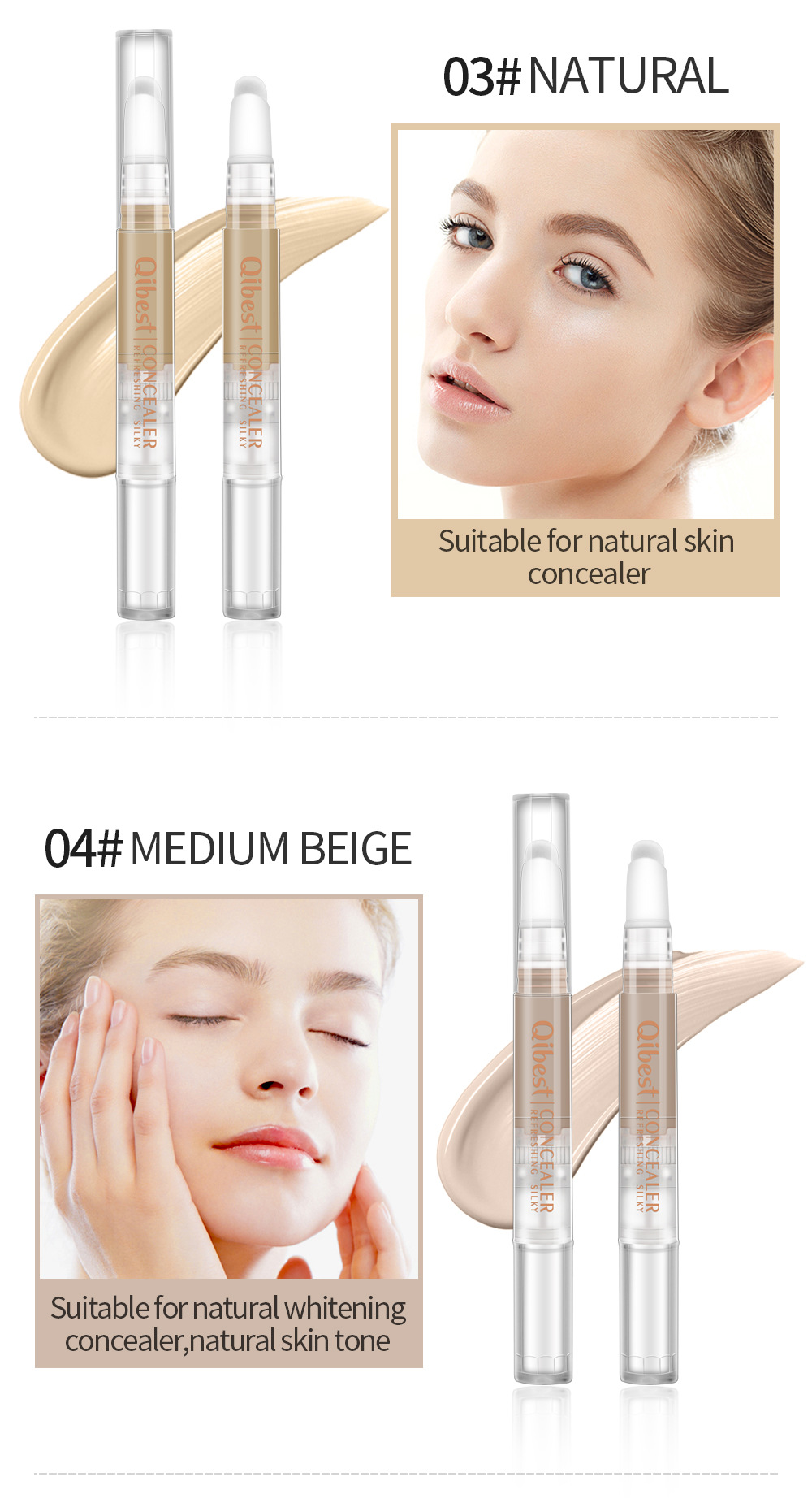 Title 7, Drehbarer wasserfester Concealer-Stick für make...