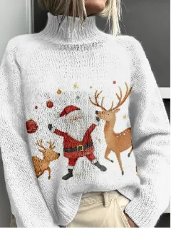 Women's Woolen Sweater Fashion Personality Turtleneck Sweater Style 12 - Shop at LoveMi