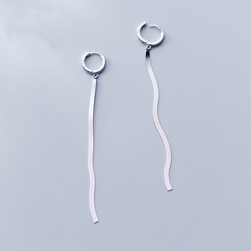 Women's Cold Wind Draping Effect Long Fringe Earrings