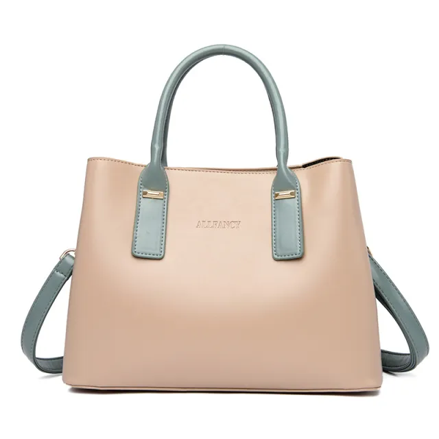Handbag Soft Leather Large Capacity Versatile Shoulder Crossbody Mom Bag Khaki - Shop at LoveMi