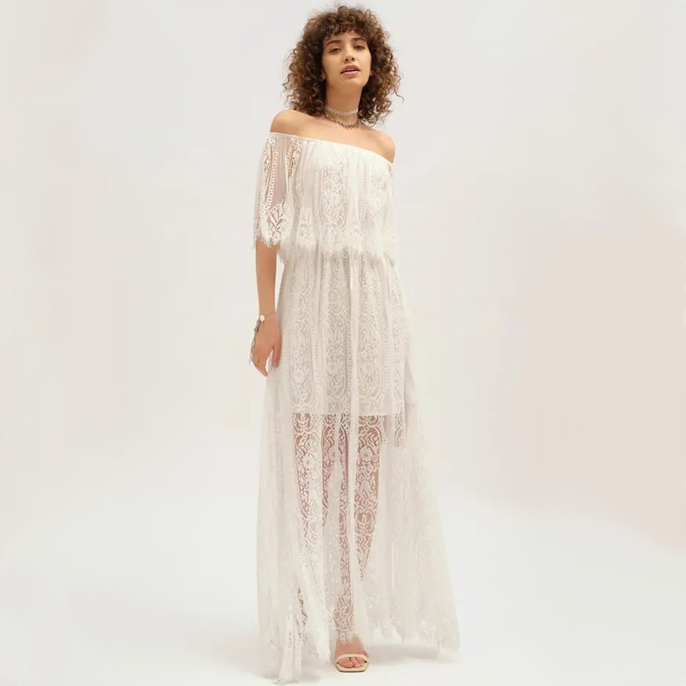 Bohemian Style Lace Long Dress Women