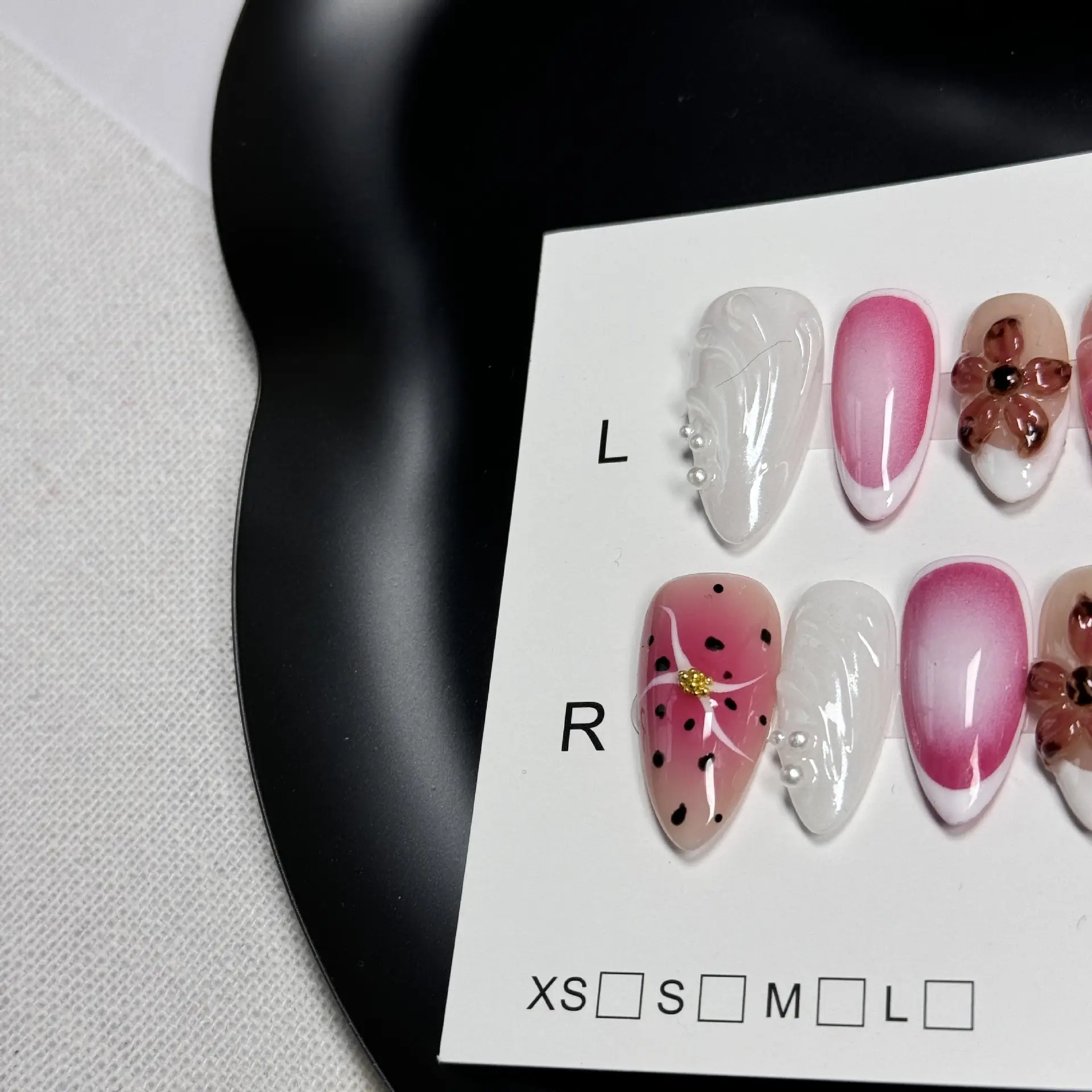 New Nail Beauty Patch Hand-painted Three-dimensional Carved Cute