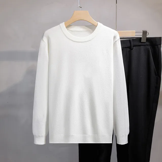 Relaxed fit Padded Crew neck Base Layer For Winter White - Shop at LoveMi