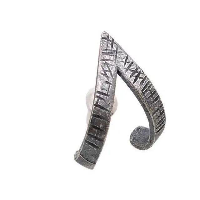 Geometric Triangle Retro Distressed Thai Silver Trendy Hip Hop Style Hip Hop Earrings