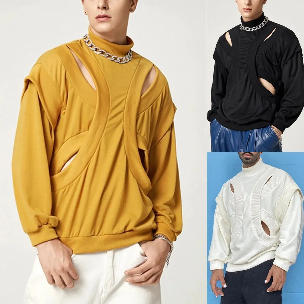 Mens Long-Sleeve T-Shirt With Drop Shoulder