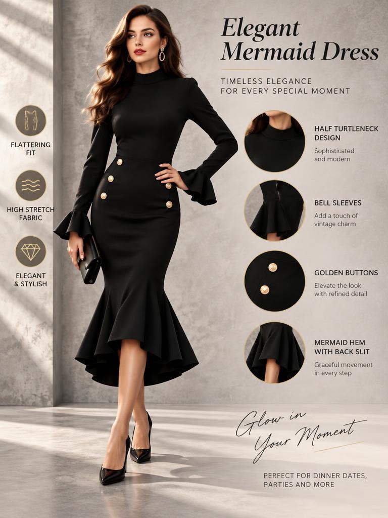 Women's Tailored Asymmetrical Fishtail Dress Db2fe68b 6067 4064 Ad0c Abb37b562072