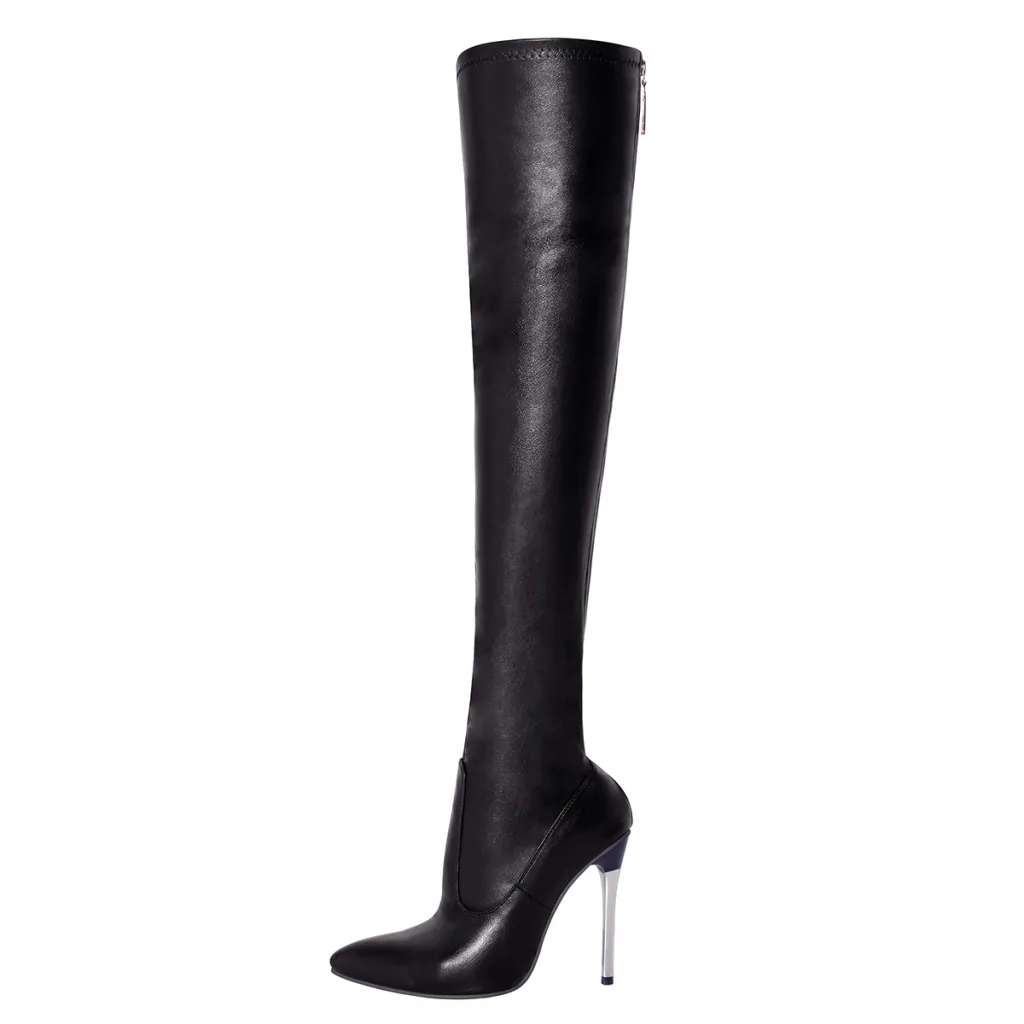 Women's Four Seasons Leg-shaping Overknee Long Boot Boots - Black