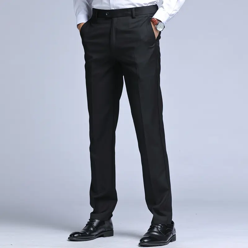 Men's Solid Color Versatile Straight Leg Suit