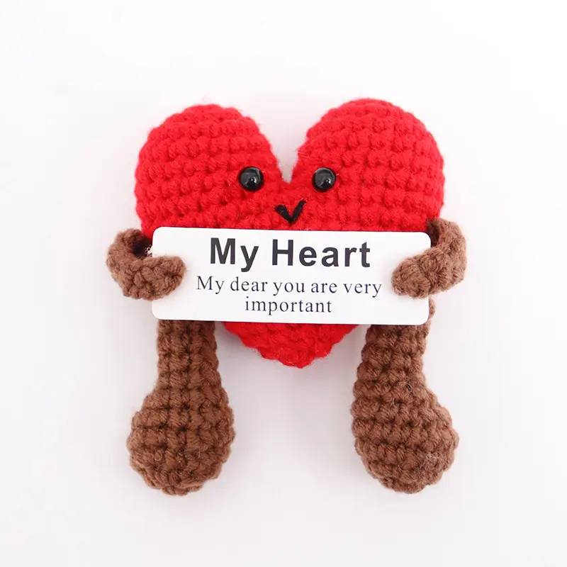 Knitted Yarn Potted Plant Ornament Cartoon Little Doll
