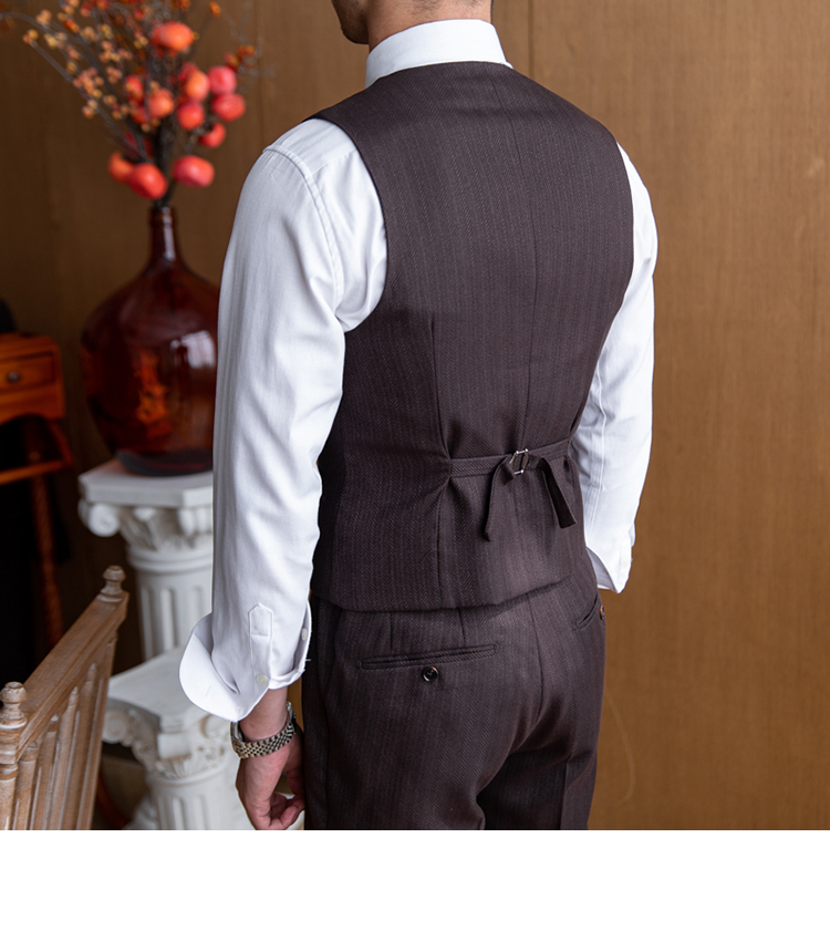 High-quality Banquet Suit Collar Double-breasted Vest