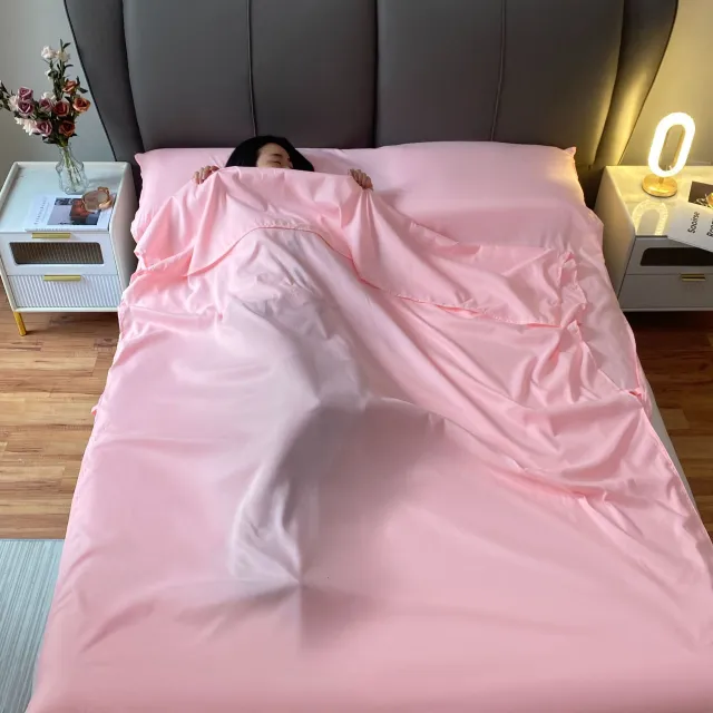 Microfiber Disposable Sleeping Bag Portable Pink - Shop at LoveMi