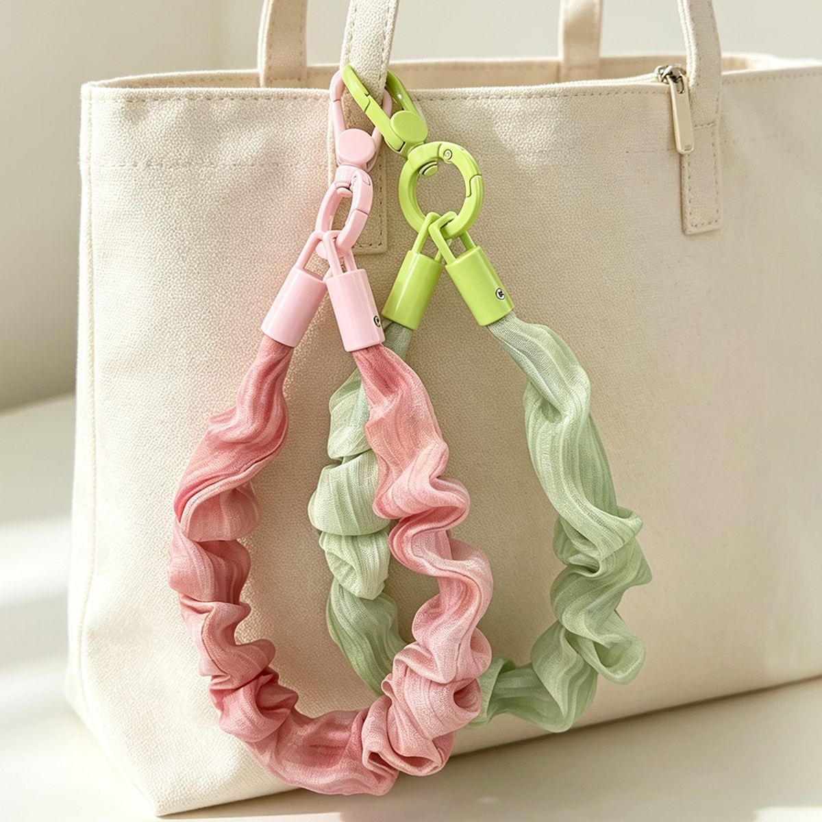 Ruffled Ribbon Lightweight Soft Keychain