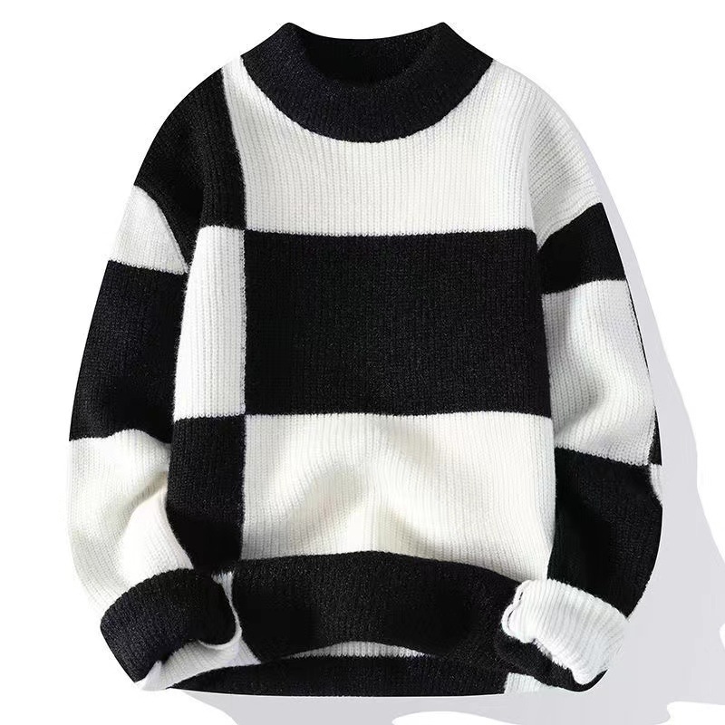 Men's FallWinter Half Turtleneck Knitted Bottoming Shirt For Boys Thickened Warm Wool Clothes - Image 8