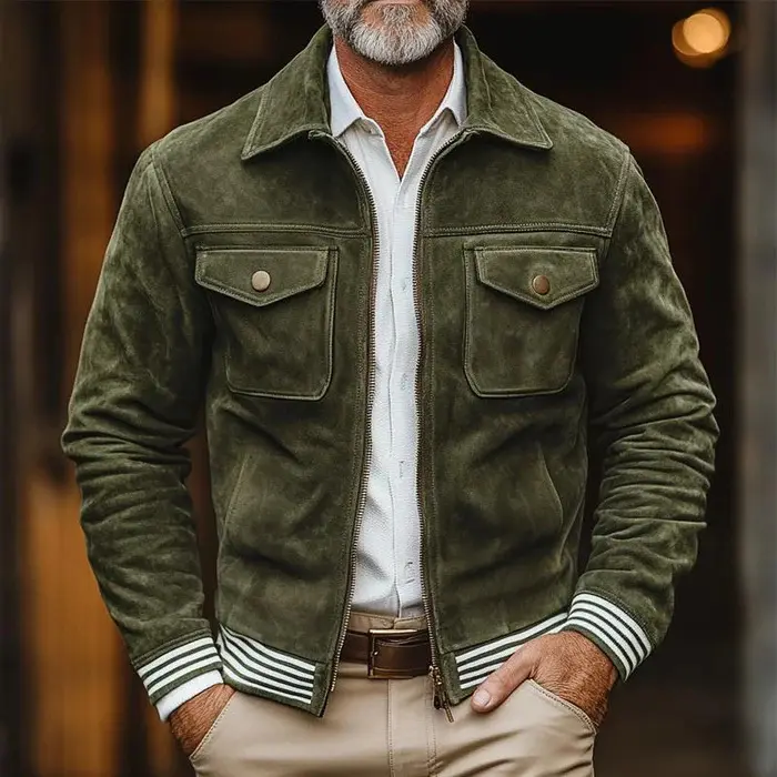 Retro Suede Jacket For Men From Europe