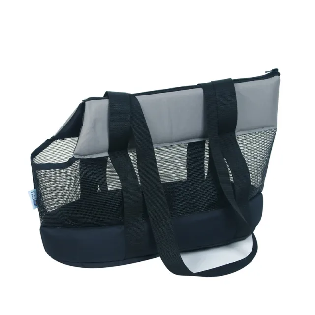 Outdoor Portable Shoulder Pet Bag Handbag Foldable Mesh Dog Bag Cat Bag Black - Shop at LoveMi
