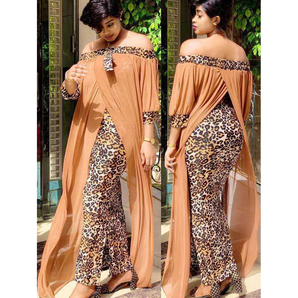 Women's Leopard Print Dress Tube Top Apricot - Shop at LoveMi