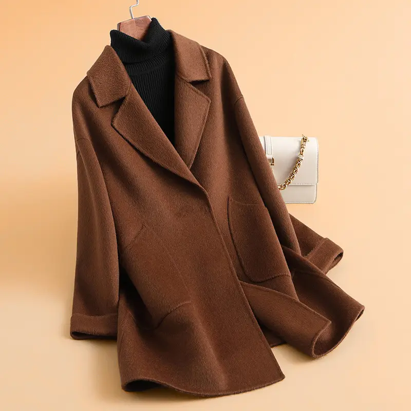 New Autumnwinter Mid-length High-end Double-faced Wool Coat