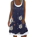 Denim Blue Flower
