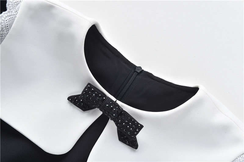 Women's Fashion Puff Sleeve Black Dress