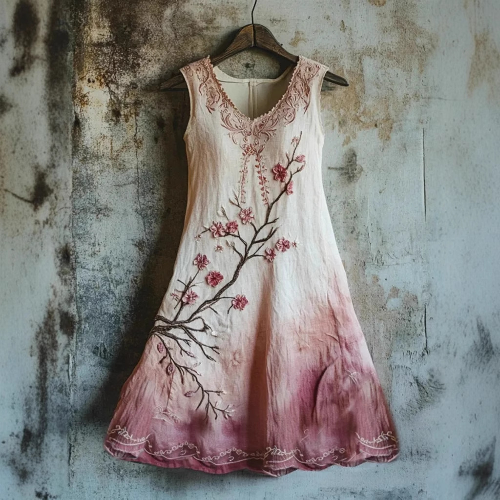 Womens Fashion Casual Printed Sleeveless Dress