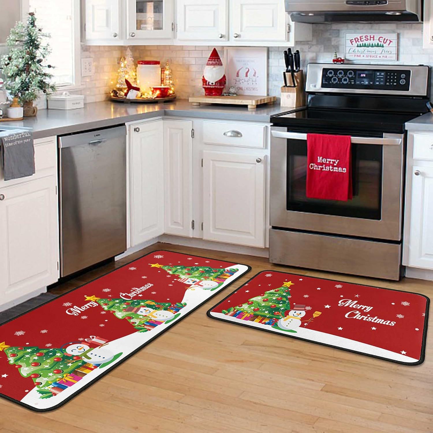 Title 7, Christmas Strip Kitchen Pad Household Wear-resi...