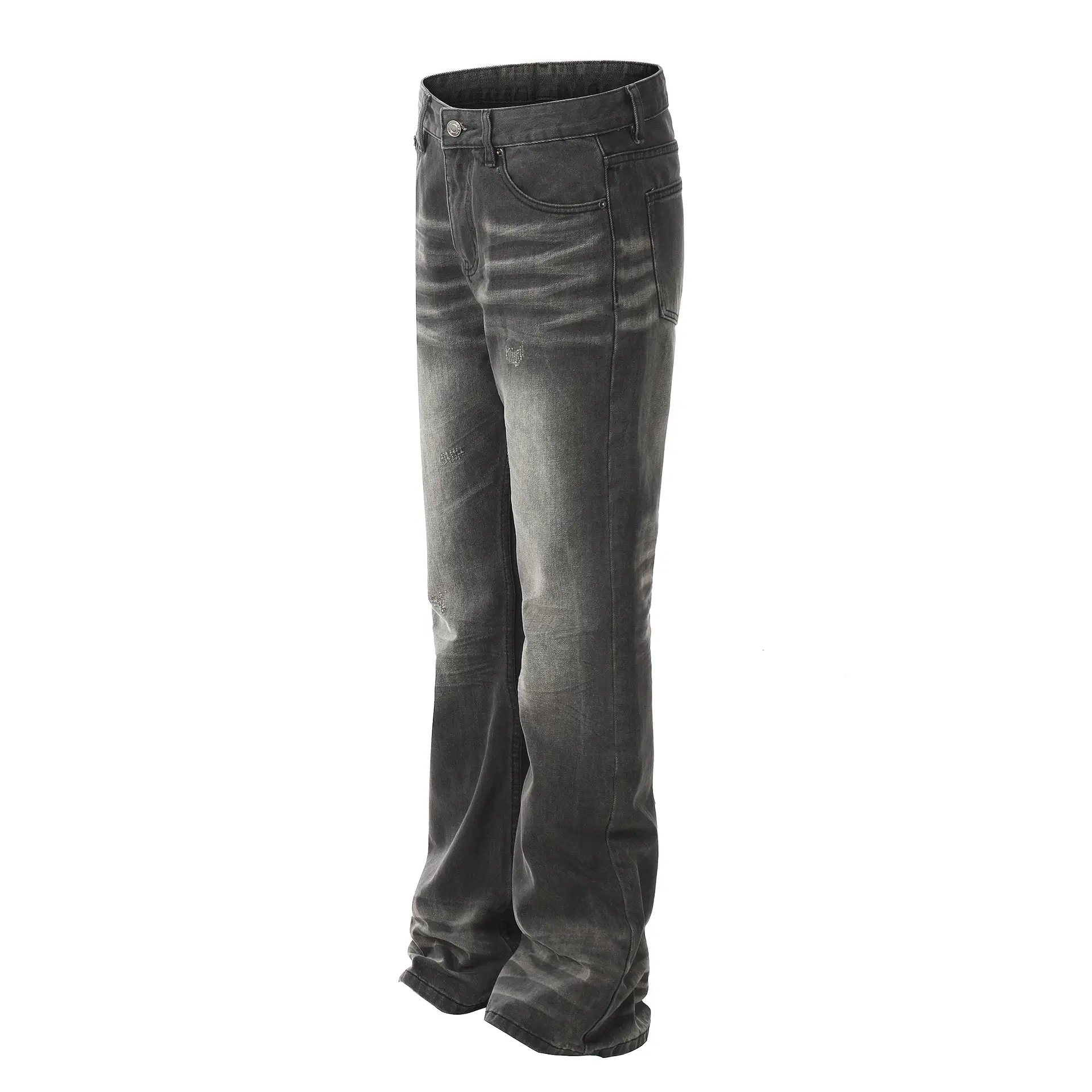 Retro Cat Beard Straight Jeans Loose Casual Wide Leg Pants