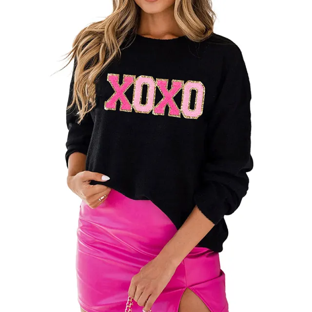 Pullover Crew Neck Casual Style Letter Printed Sweater Lc2723655 P202 - Shop at LoveMi