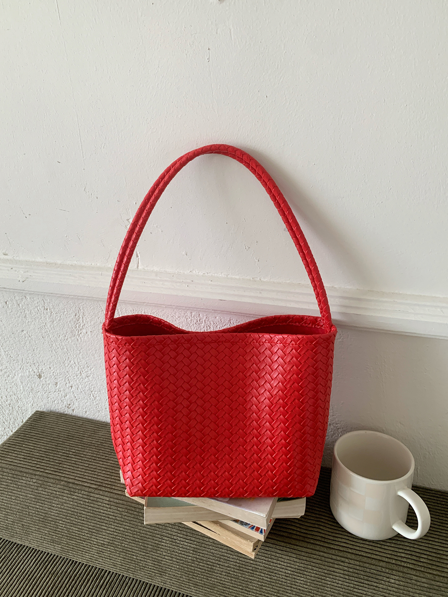 Woven PU Commuter Tote, picture 3 of 4
