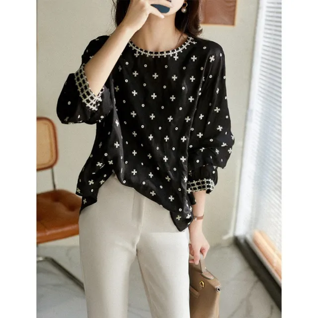 New Heavy Work Embroidered Girly Style Shirt Red - Shop at LoveMi