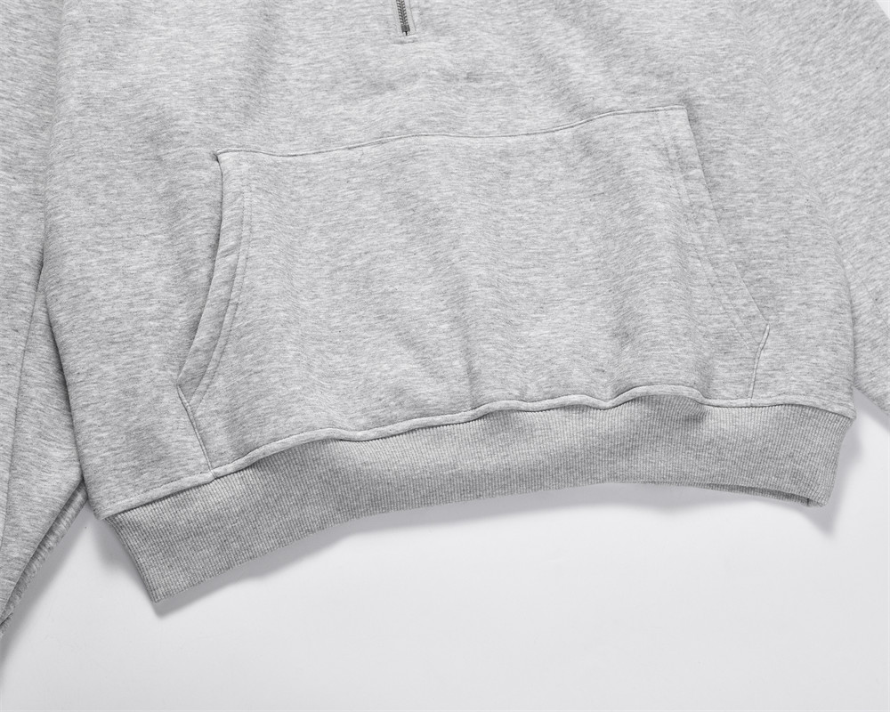 Men's Fleece-lined Pullover Sweater Pure Color All-matching Casual High Street Fashion