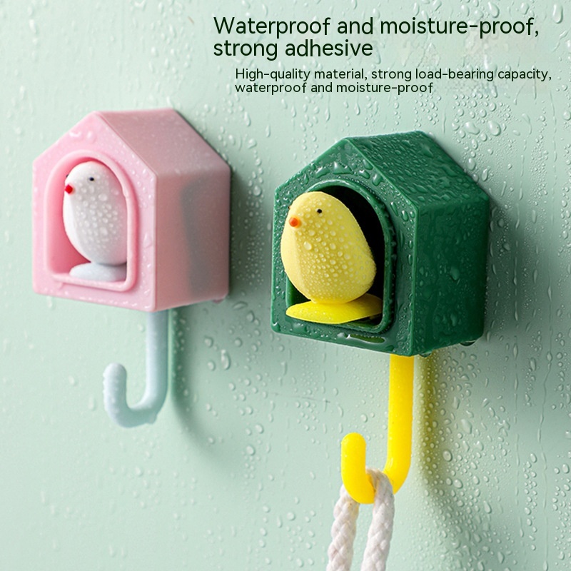Creative Bird Hook Strong Seamless No-punch Sticky Behind The Bedroom Door