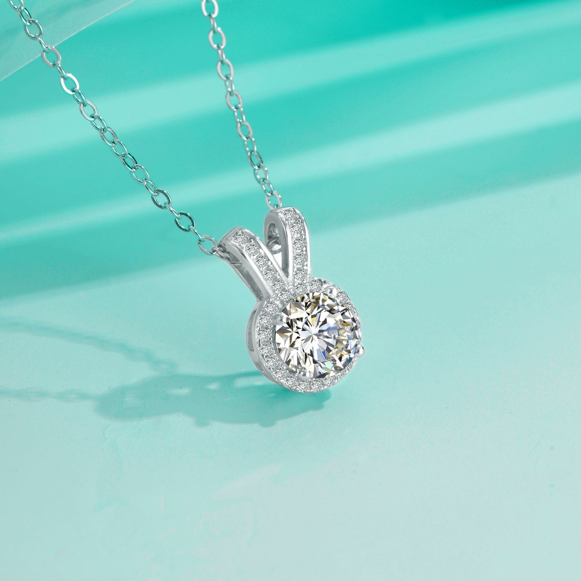Moissanite Round Bag Necklace For Women