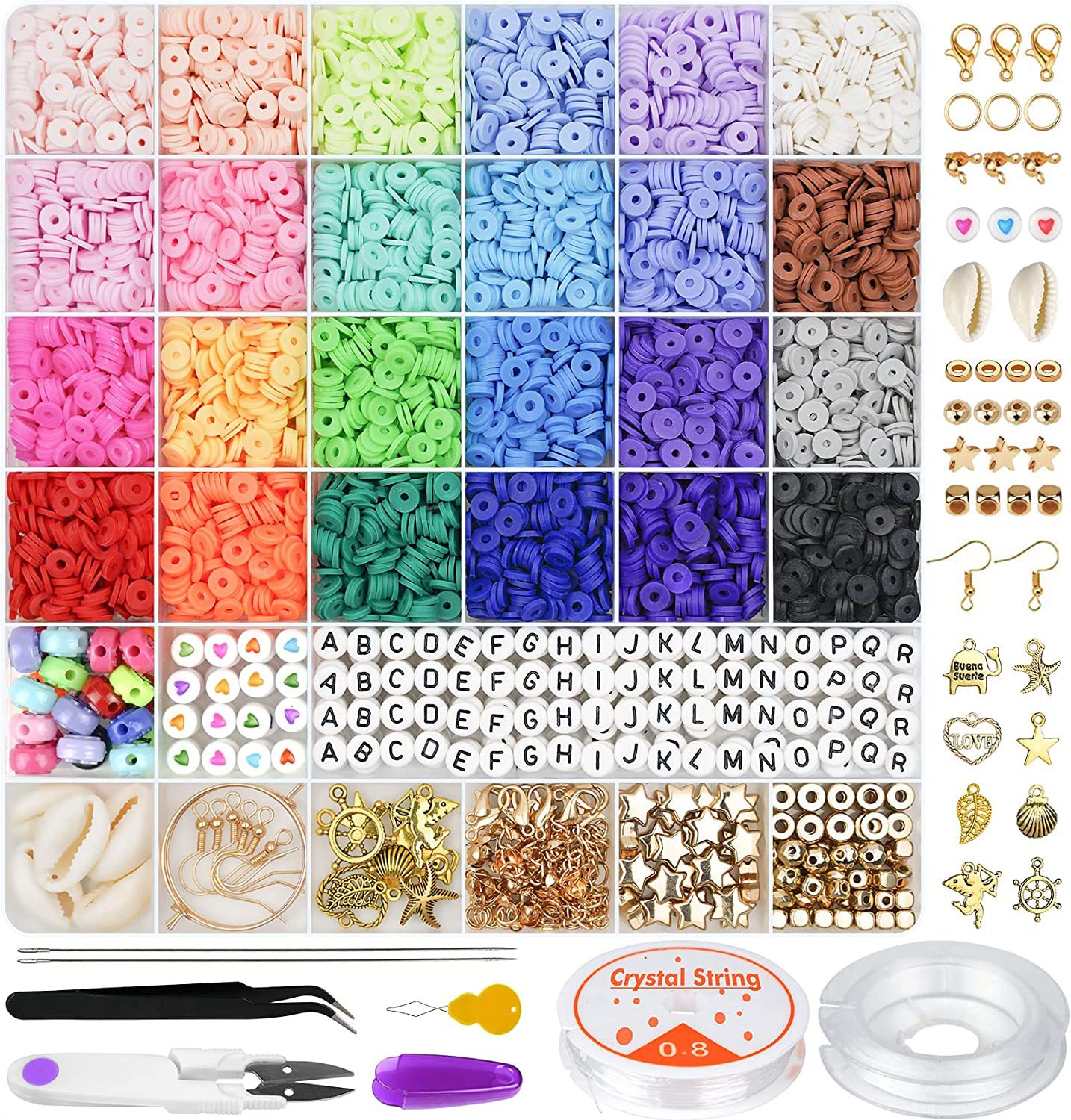 Title 4, 6000 PCs Clay Beads Suit Polymer Clay Tube Piec...