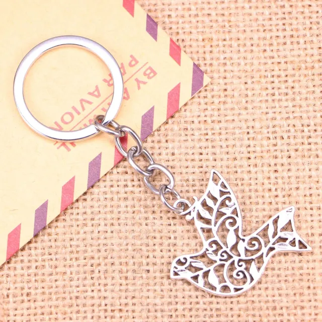 Bird Swallow Bird Pendant Key Chain Peace Dove Exquisite Pendant Key Ring Silver - Shop at LoveMi