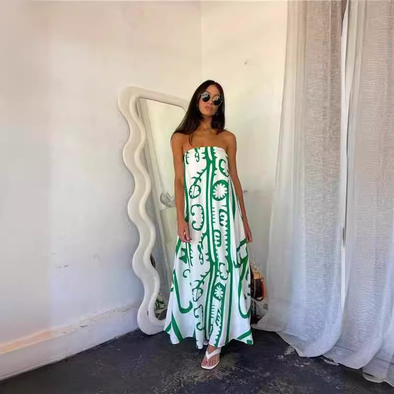 Fashionable And Comfortable Sexy Bandeau Long Dress