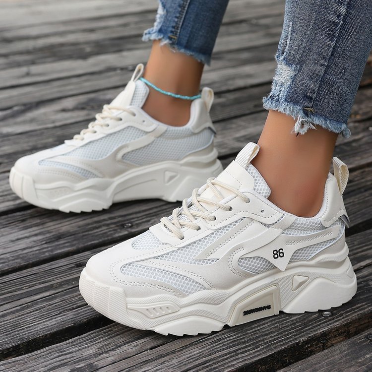 Thick-soled Dad Shoes Womens Mesh Casual Sports Shoes