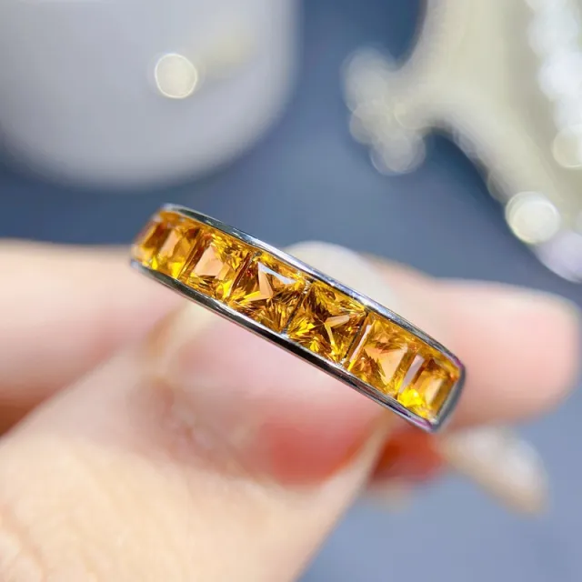 Natural Citrine Ring For Women White Gold Color - Shop at LoveMi