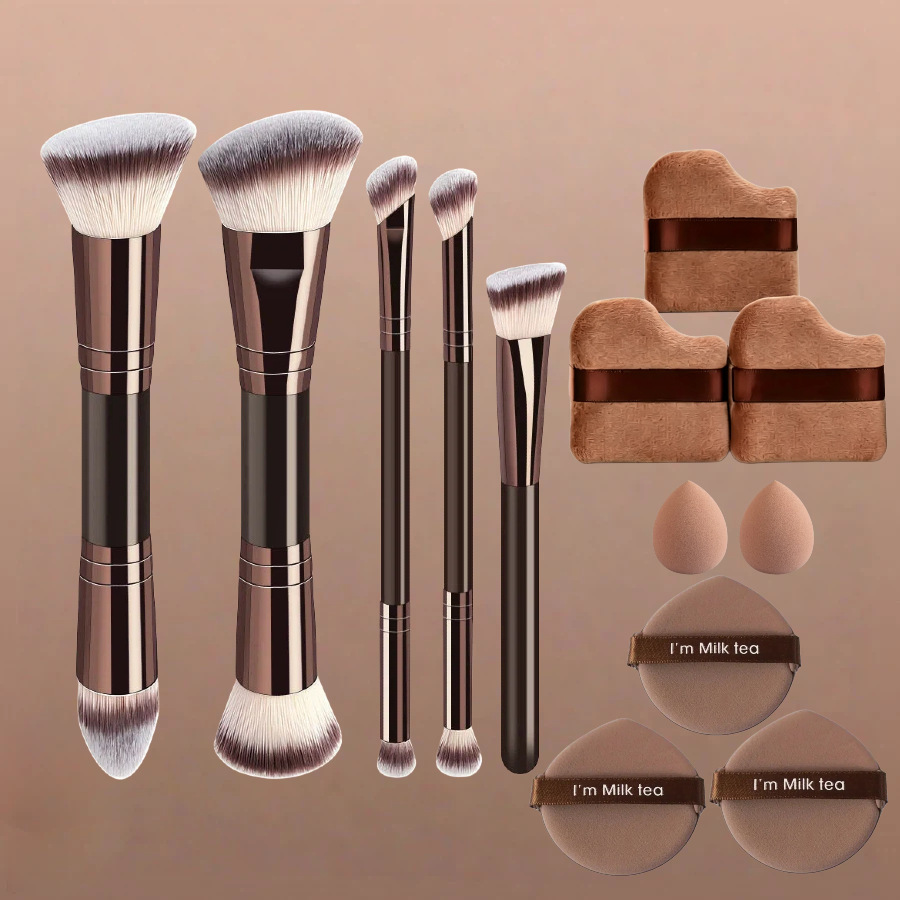 Coffee-colored Makeup Brush Beauty Tool 13 piece Set