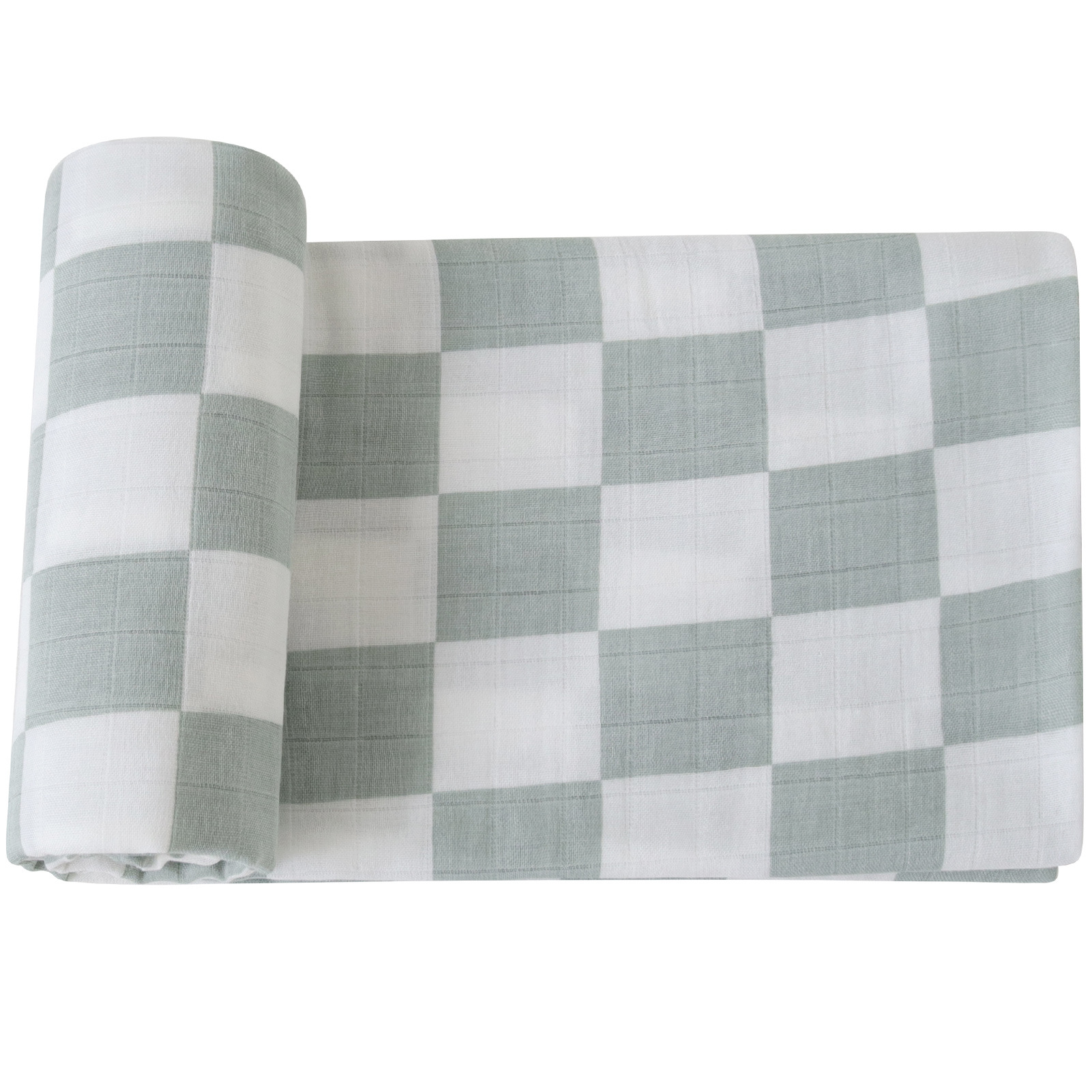 Gray Green Large Plaid