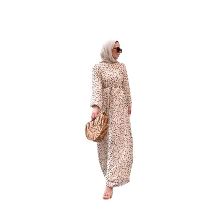 Women's Fashion Digital Printing Single Layer Dress