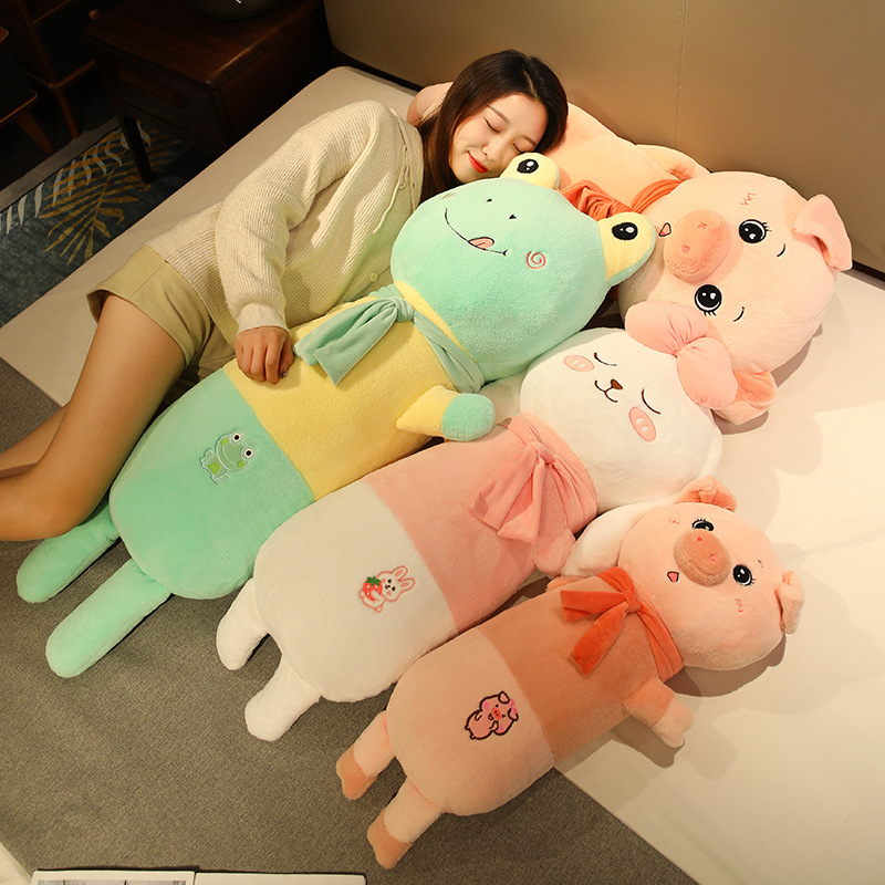 Cute Pig Long Plush Pillow Bunny Doll