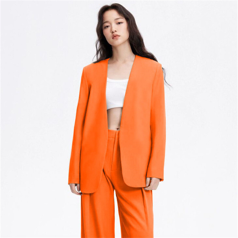 Casual Blazer And Wide-leg Pants Two-piece Set 3