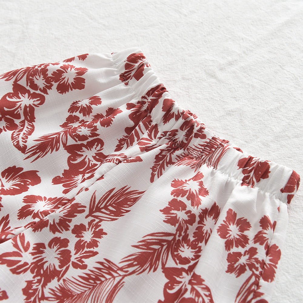 Summer Fashionable Stylish Vintage Floral Suit