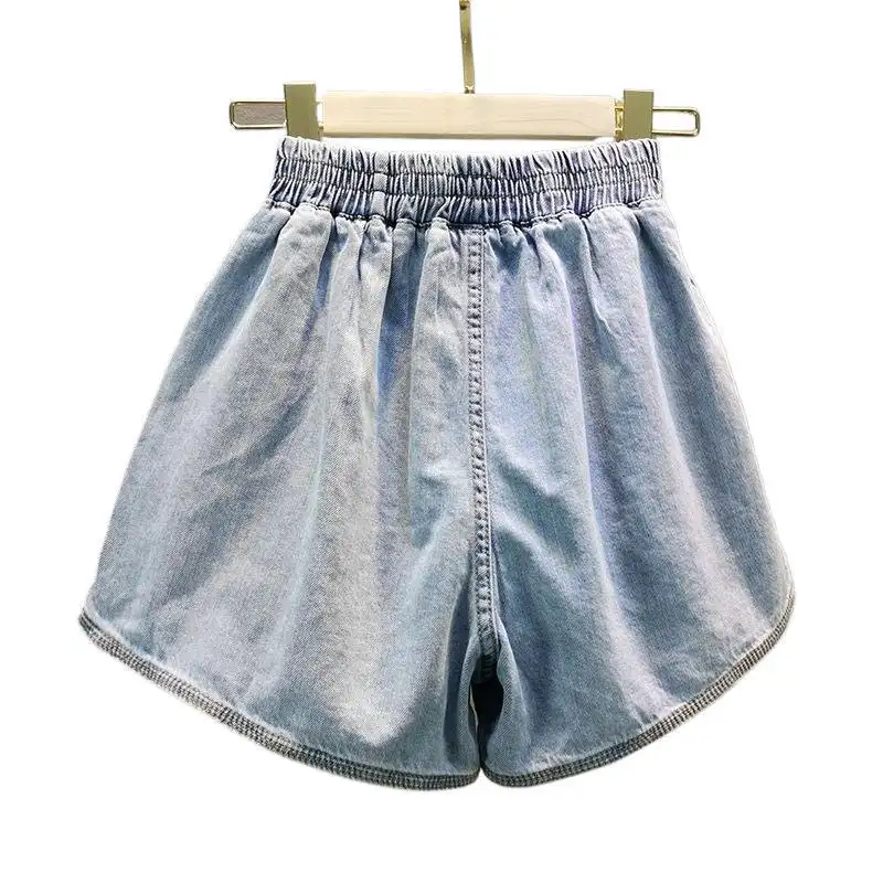 Figure-flattering Wide-leg Shorts With Intricate Rhinestone Detailing