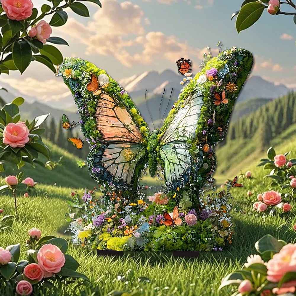 Acrylic Flat Yard Garden Decor Ground Stake Mother Earth Forest Elder