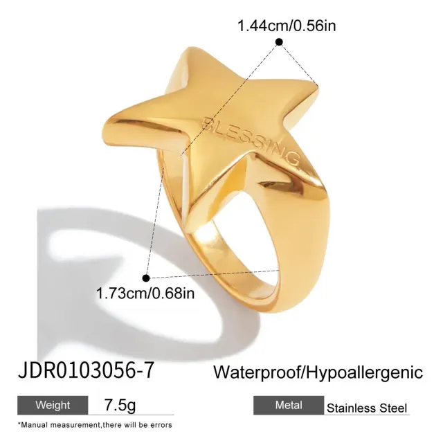 Women's Versatile Five pointed Star Titanium Steel Ring Jdr0103056 - Shop at LoveMi