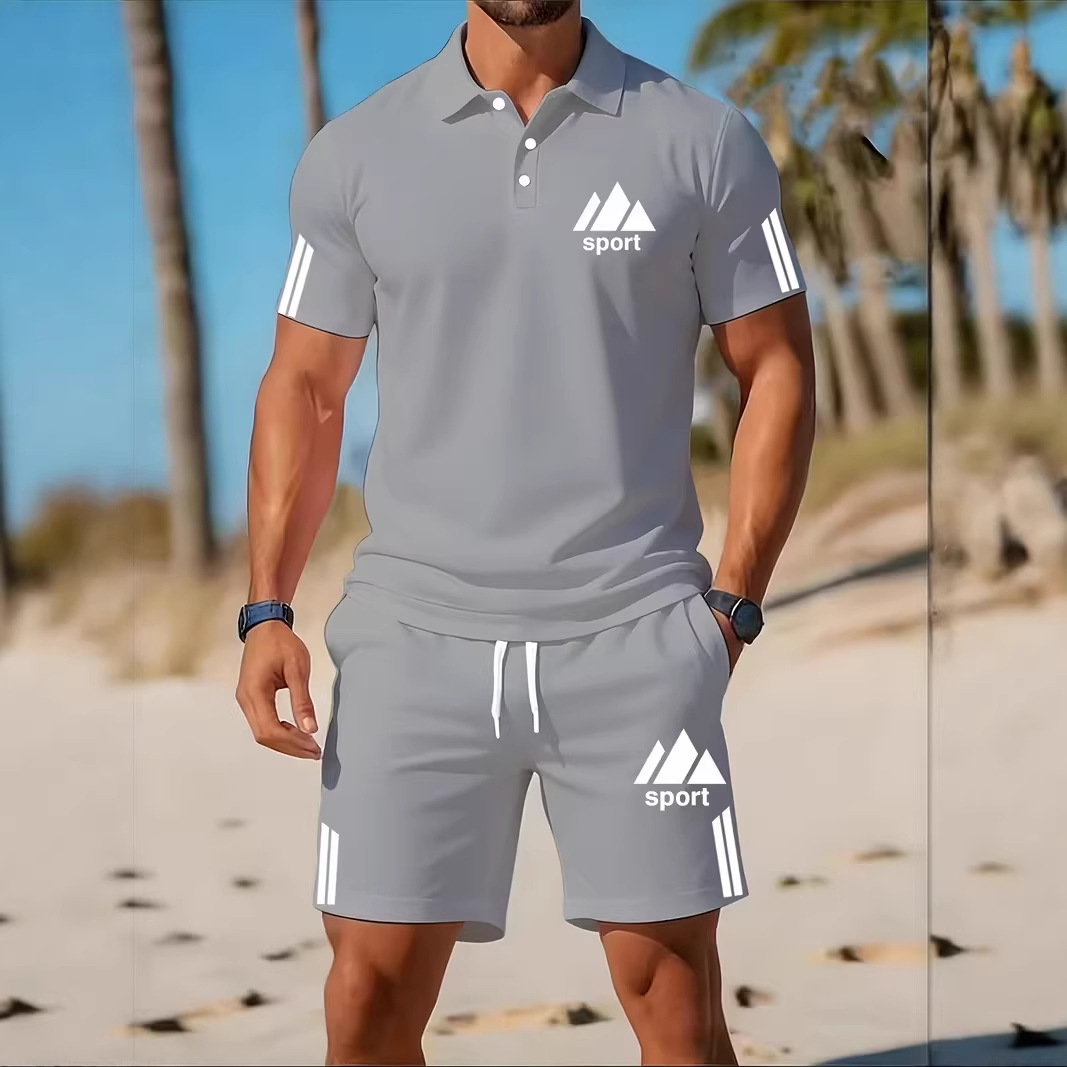Mens Summer Golf Polo Casual Set